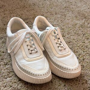 Dolca Vita White Platform Sneakers
